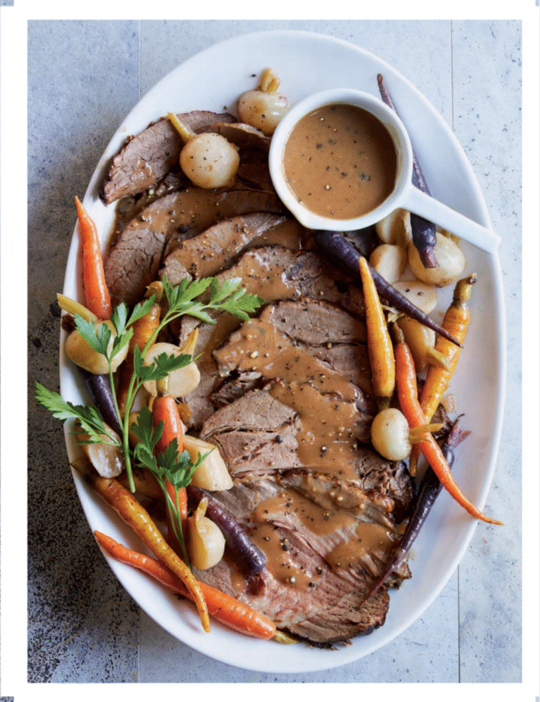BALSAMIC POT ROAST WITH BABY ROOT VEGETABLES