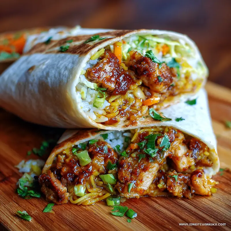 Crispy Orange Chicken Burrito